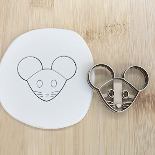 Maus Kopf cookie cutter Fondant Keksstempel/Ausstechform keksausstecher PLA ca.8cm