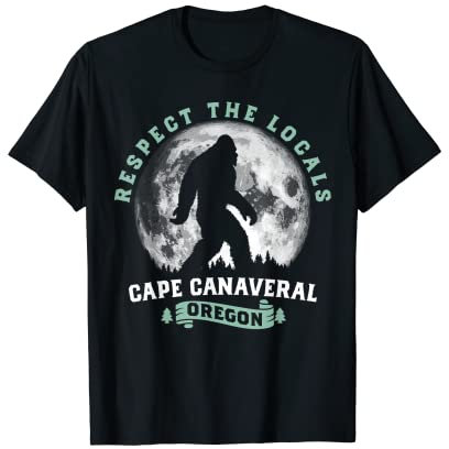 Cape Canaveral Florida Respect the Locals Bigfoot Swamp Ape T-Shirt