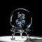 HDCRYSTALGIFTS 3D-Lilien-Blumen-Figuren, Kristallkugel mit Ständer, 60 mm, lasergraviert, Briefbeschwerer, Glasblumen, volle Kugel, Heimdekoration, Geschenk