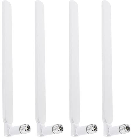 The Lord of the Tools 4pcs Antenne 4G LTE Antenne SMA Amplificateur de Signal 5dBi Antenne WiFi sans Fil Compatible avec Huawei B310s B593s B315 B310 E5186s Series CPE Routeurs 19cm, Blanc