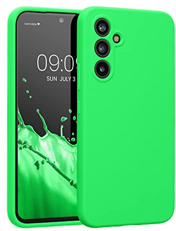 kwmobile Custodia Compatibile con Samsung Galaxy A54 5G Cover - Back Case per Smartphone in Silicone TPU - Protezione Gommata - verde fluorescente