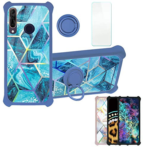 Aroepurt Hülle Für Wiko View 3 PRO hülle Kompatibel mit Wiko View 3 PRO Hülle Case Handyhülle Schutzhülle Cover [Mit 9H Härte HD Schutzfolie] PC + Silikon Ständer IMDL-LS