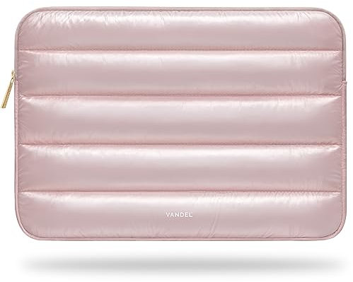 Vandel - The Original Puffy Laptop Sleeve 13-14 Inch Laptop Sleeve. Shiny Pink Laptop Sleeve for Women. Carrying Case Laptop Cover MacBook Pro 14 Inch Sleeve, Macbook Air Sleeve 13 Inch, iPad Pro 12.9