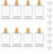 Enenes Glass Refillable Perfume Bottle 8Pcs Portable Square Empty Glass Perfume Gold Atomizer Bottle 30ml Spray Glass Bottle Atomizer Container(Gold)