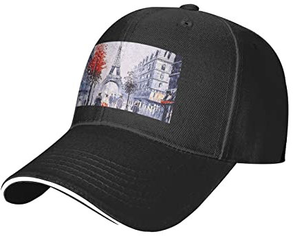 LAMAME Paris City Tree Eiffelturm Kunst gedruckt verstellbare Baseballkappe Casual Cap Outdoor Sport Hut