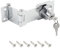 Stainless Steel Heavy Duty Keyed Door Lock Hasp Latch - 3 Inch Double Hinge Hasp for 90/180 Degree Install, Fit for Cabinets, Barn Doors