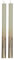 COMFORDER Stabkerzen Set, 2x Tafelkerzen cremefarben mit Gold, 25cm, 10 Stunden Brenndauer