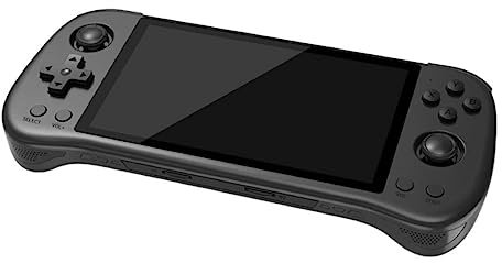 ASVIL Powkiddy X55 - Consola de juegos de mano, 16 G + 128 G, pantalla IPS de 5.5 pulgadas, máquinas de videojuegos retro con 20.000 juegos clásicos, jugadores de arcade retro portátiles para niños y