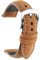 ZacLAy Wildleder-Armband, handgefertigt, Retro-Uhrenarmband, Schnellverschluss, Ersatzuhr, 18mm, 19mm, 20mm, 22mm, Braun, 20mm