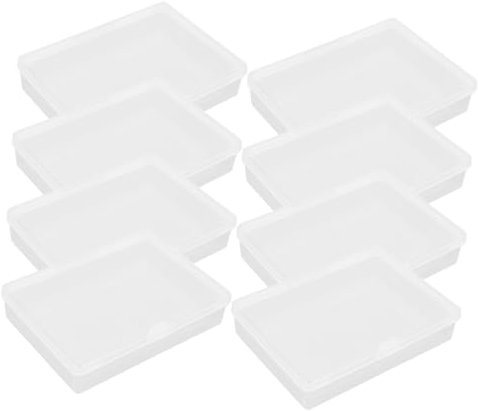 Toyvian 8st Aufbewahrungskiste Kartenspielen Pokerboxen Mit Deckel Leere Pokerboxen Klarsichthüllen Aus Kunststoff Behälter Für Pokerkarten Spielkartenetui Plastik Spielschachtel Lagerung