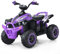 RELAX4LIFE Quad Elettrico per Bambini 3-8 Anni con Velocità Regolabile, Auto a Batteria Multifunzione 12V con Anteriore e Posteriore, Luci a LED, Musica, Pedale, Clacson, Carica 35KG (VIOLA)