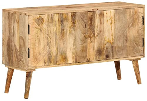 KTHLBRH Wohnzimmerschrank Esszimmerschrank Anrichte Sideboard Mango Massivholz 110x30x60 cm für Wohnzimmer, Küche, Esszimmer