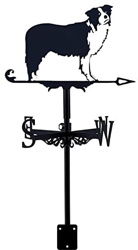 ZNEL Wetterhahn Großer Hund Tiere Windfahne Retro Mini Deko-Wetterfahne Hohl, Windrichtungsanzeige Für Wind Direction Indicator Und Dach Garten Deko, Australian Shepherd