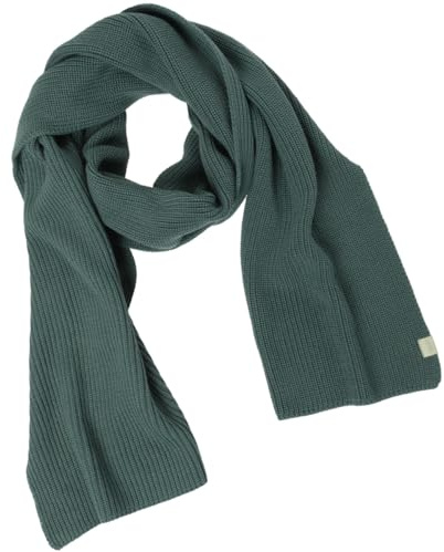 Living Crafts - FERRARA | 100% Baumwolle (Bio) Strickschal, Strick Schal für Damen, Pashmina Winter, Unisex Schals. (Silver Pine)