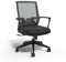 STAPLES Cartwright Drehstuhl aus Stoff, ergonomischer Bürostuhl mit verstellbarer Neigungsverriegelung, Netzrücken und Lendenwirbelstütze, Schwarz