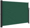 vidaXL Seitenmarkise, Sichtschutz Ausziehbar, Windschutz Sonnenschutz für Garten Balkon Terrasse, Seitenrollo Seitenwandmarkise, Dunkelgrün 140x300cm