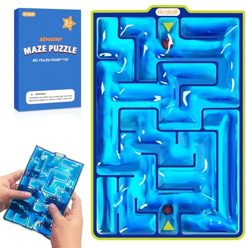 Acdolf Sensorik Labyrinth Squeeze Toys - Gelgefüllte sensorische Spielzeuge für Kinder, Jugendliche, Autismus und besondere Bedürfnisse, beruhigend bei Stress und Angst