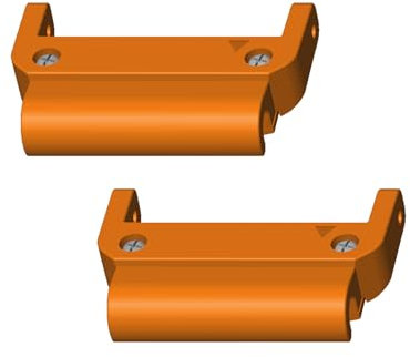 LXURY 2 Stück Edelstahl Anschluss Kompatibel mit Garmin Descent Mk3 43mm Uhrenarmband Anschluss, 20mm Quick-Fit Metall Uhren Adapter Langlebig Stecker für Garmin Descent Mk3 43mm Connectoren (Orange)
