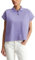 Marc O'Polo Denim Damen Kurzarm-Poloshirt aus Bio-Baumwolle Wide Fit, Lila (Soft Hibiscus), XXL