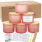 MILIVIXAY 6 Pack 16 oz Candle Jars with Bamboo Lids and Candle Making Kits - 3 Wick Candle Jar,Bulk Empty Matte Pink Thick Glass Jars for Making Large Candles - Spice, Powder Containers.