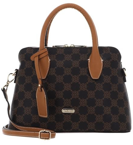 Picard EUPHORIA Damen Handtasche – Robustes Polyurethan, Braun, Reißverschluss, Bodennägel, Außentaschen, Verstellbarer Schulterriemen, 28x10x21 cm, 77793M6055