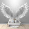 Weiße Engelsflügel Fototapete Fantasy-Stil Fototapeten Wandbild Motivtapeten Vlies-Tapeten Moderne Wandtapete Wand Schlafzimmer Wohnzimmer Dekoration 400x280 cm