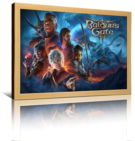 HKLOPUY Baldur's Gate 3 Spiel-Kunstposter, dekoratives Gemälde, Leinwand, Wandposter und Kunstbild, moderner Familienschlafzimmer-Dekor, Poster, 40 x 60 cm