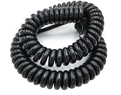 VBPCEFZTLK Spring Spiral Wire And Cable 6 Core 8 Core 24AWG 20AWG 2.5 M 5 M 7.5 M Black Power Cord Expandable Wire Wire and cable(5m,8-core 20AWG)