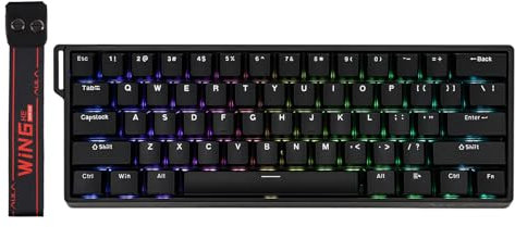 EPOMAKER Aula WIN60 HE 60% Verkabelte Magnettastatur mit Einstellbarer Betätigung, 8000 Hz Polling Rate, Hall-Effekt-Schalter, Hot-Swap, für FPS-Spiele (Schwarz)