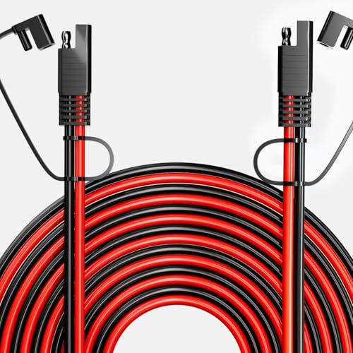 SAE-Verlängerungskabel, 12 AWG, SNLLMZI SAE auf SAE-Verlängerungskabel, Gleichstrom, Automobil-Verlängerungskabel für Solarzellen, Autos, Wohnmobile, LKWs, Boote usw. (6 m)