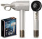 Cecotec Secador de Pelo Motor Brushless y Tecnología de Plasma DryGlam Waves Champagne. 1600W, 110000RPM, 4en1 Cabezales, Efecto Coanda, Pantalla Digital, Control Inteligente Calor, Función Memoria
