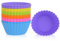 Moule muffins silicone 9,2 cm, Set de 12 Moules en Silicone Antiadhésifs, Réutilisables, Moule Cupcake Silicone, Parfait pour Friteuse à Air Chaud et Cupcakes