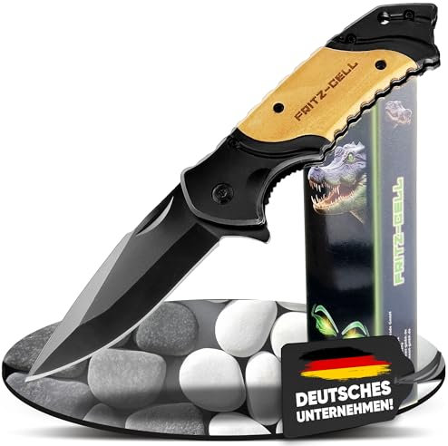 fritz-cell Klappmesser Zweihandmesser Survival Taschenmesser Outdoor Messer Holz M61