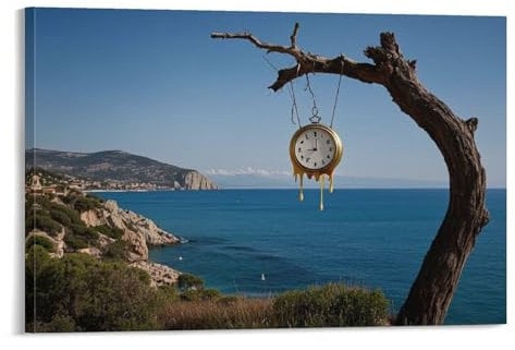 MQBDEUAOP Dali Schmelzende Uhr Poster;Wandbild Kunstdruck Wand-Dekorationen Mit Eindrucksvollen Farben 20x30inch(50x75cm)