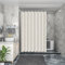 Homxi Anti Schimmel Duschvorhang 100x200 cm Beige,Duschvorhänge mit Gewicht Duschvorhang Textil Waschbar Imitationsleinen Einfarbig Duschvorhänge für Badewannen mit 12 Duschvorhangringen