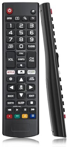 Reemplazo para Mando Universal TV L G Control Remoto para Mando TV L G con Botones Amazon Netflix - No Requiere Ajuste Remoto Universal L G