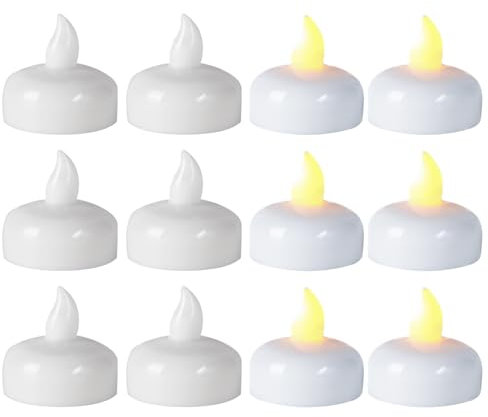Yhsioaklo 5 Stunden Qualität Schwimmender Kerzen | Wasserdichte Schwimmende | Osterkerzen | Hochzeit, Herzstück, Pool & Spa