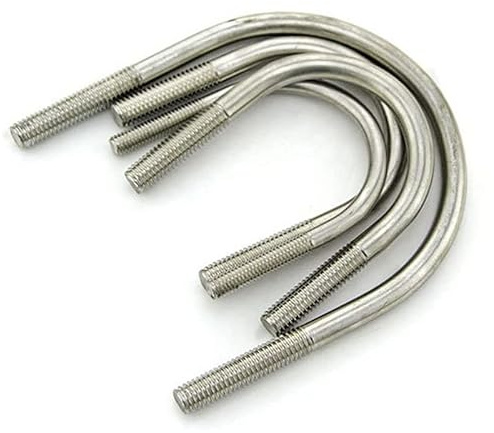 WUUKEPSG M6 6Mm Ss 304 A2 U-Bolts Round Bend U-Bolt U Clamp Screws 1/2/5Pc/Color/M6 * 60Mm-2Pcs