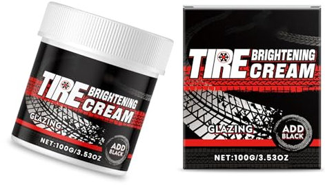 ZYHARUKO Soin des pneus automobiles fait briller 100 g Crème nettoyante et brillante pour améliorer l'apparence pour l'entretien quotidien et la crème de détails