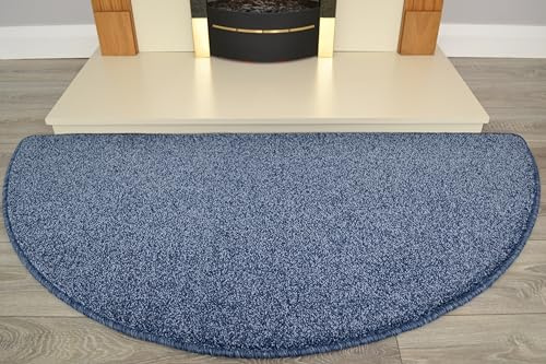 Half Moon Rug Fireplace Living Room Hearth Semi Circle Floor Rugs (Blue Mix, 70cm x 137cm)