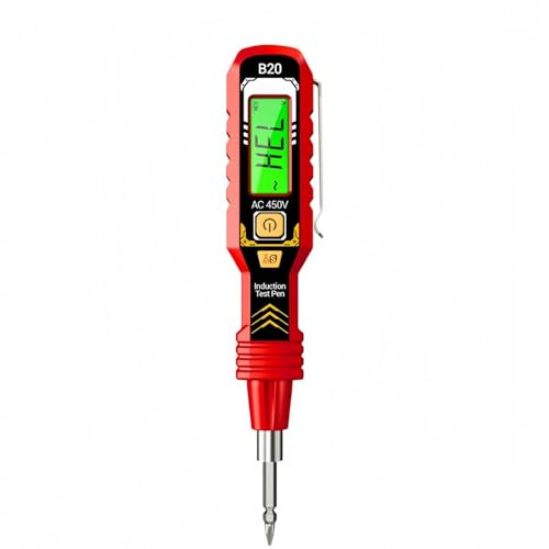 2-in-1 High Torque Strong Magnetic Screwdriver Electricity Detector,Intelligent Non-Contact Voltage Tester Pen & Screwdriver Set,Electric Tester Pen With Digital Display,Red