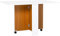 HOMCOM Mesa de Comerdor Plegable con Ruedas Estante Multifuncional para Comedor Salón 3 Formas Mesa Auxiliar Mesa Auxiliar Blanco y Madera