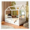 RIVERBANK® Hausbett 80x160, Kinderbett mit Rausfallschutz, Lattenrost und Zwei Schubladen, Weiß, Hausbett Kinder Montessori Bett Kinderbett 80x160 für Jungen und Mädchen