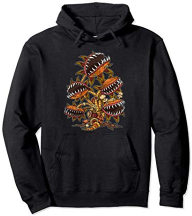 Steampunk Hoodie Plantes carnivores victoriennes Venus Fly Sweat à Capuche