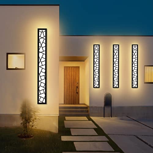 AOEH LED Wandleuchte Lange Wandlampe Wasserdicht Ip65 LED Wandbeleuchtung Im Innen-und Außenwandleuchte,aluminium Außenlamp Vogelnest Wandleuchte Für Terrasse Garten Veranda Garage,Warmweiß,L80cm*1