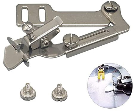 Nähmaschine Presser - Edelstahl Saumfuß - Industrie-Gehfuß - Verstellbarer Nähfuß - Haushaltsnähmaschinen Druckfuß,Für Hilfsnähmaschinen Haushaltskantenführung Curling-Gerät