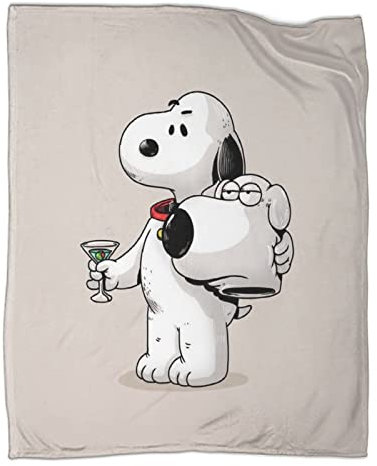 Snoopy Decke Kuscheldecken Cartoon Couchdecke, Warme Super Weiche Decke, Schlafdecke Tagesdecke Für Kinder Teens Erwachsene Flauschige Plüsch 60x80inch(150x200cm)