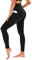 TNNZEET High Waist Leggings Damen Elastische Leggins Weiche Sporthose für Sport Gym, Schwarz-1,L-XL