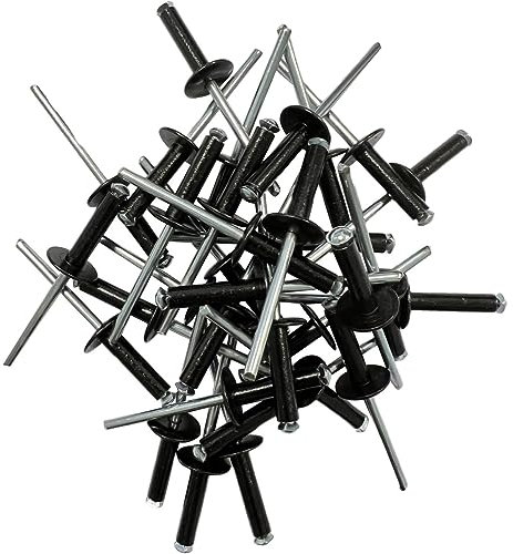 Générique - 100 RIVETS ECLATEURS NOIRS de 4.8 x 20 PLAQUES D'IMMATRICULATION