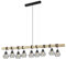 EGLO Pendellampe Townshend 5, 9 flammige Vintage Pendelleuchte im Industrial Design, Retro Hängelampe aus Stahl und Holz, Farbe Schwarz, braun, FSC Zertifiziert, E27
